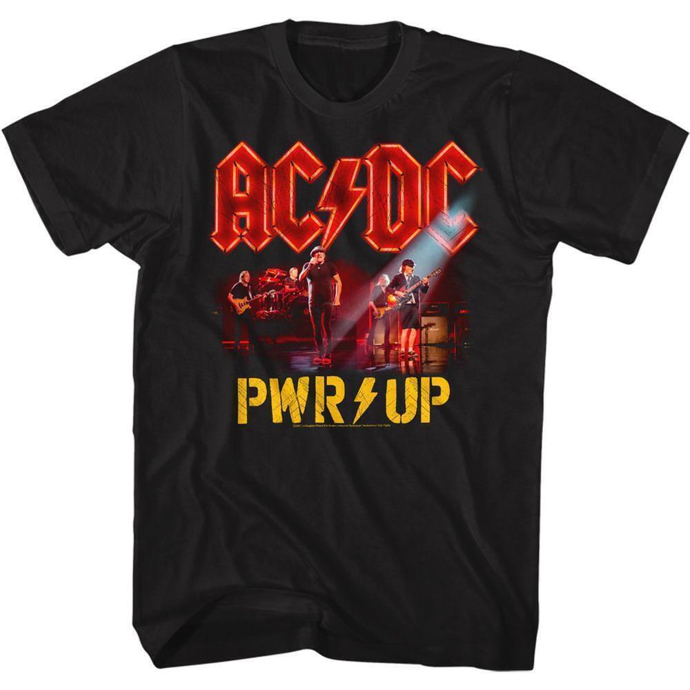 Acdc Pwrup Band Photo Black Adult T Shirt